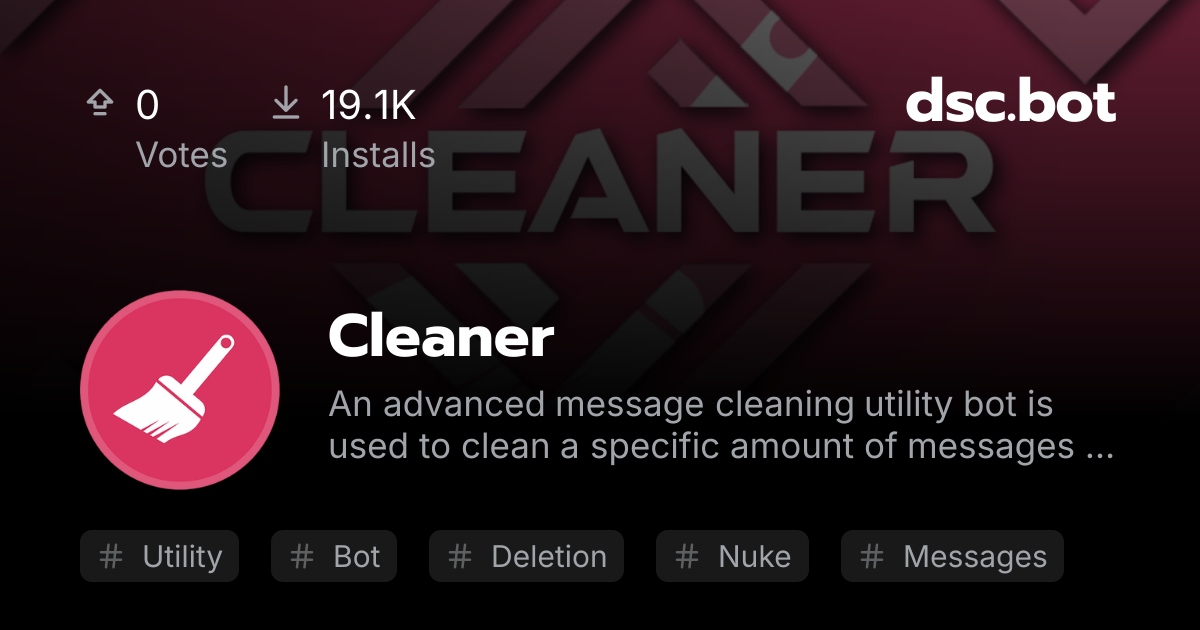 Bot Cleaning Script Cleaner - dsc.bot